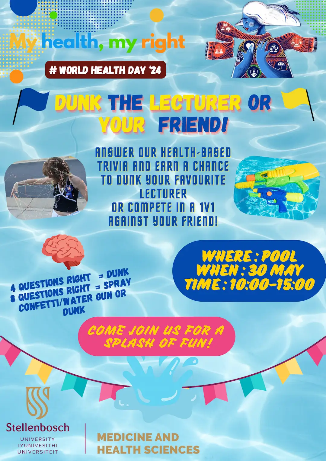 Poster for Dunk the lecturer or your friend! π